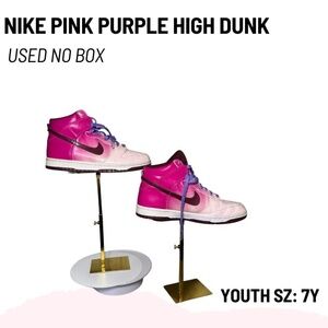 Nike SB Dunk High Pink Purple Size 7Y Used No Box